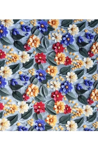 Blue 7D Cotton Feel Super Soft Fabric King Size bedsheet 7D Print Bedsheet for Double Bed with 2 Pillow Covers.