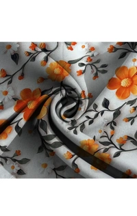 Yellow 7D Cotton Feel Super Soft Fabric King Size bedsheet 7D Print Bedsheet for Double Bed with 2 Pillow Covers.