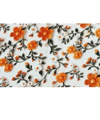 Yellow 7D Cotton Feel Super Soft Fabric King Size bedsheet 7D Print Bedsheet for Double Bed with 2 Pillow Covers.