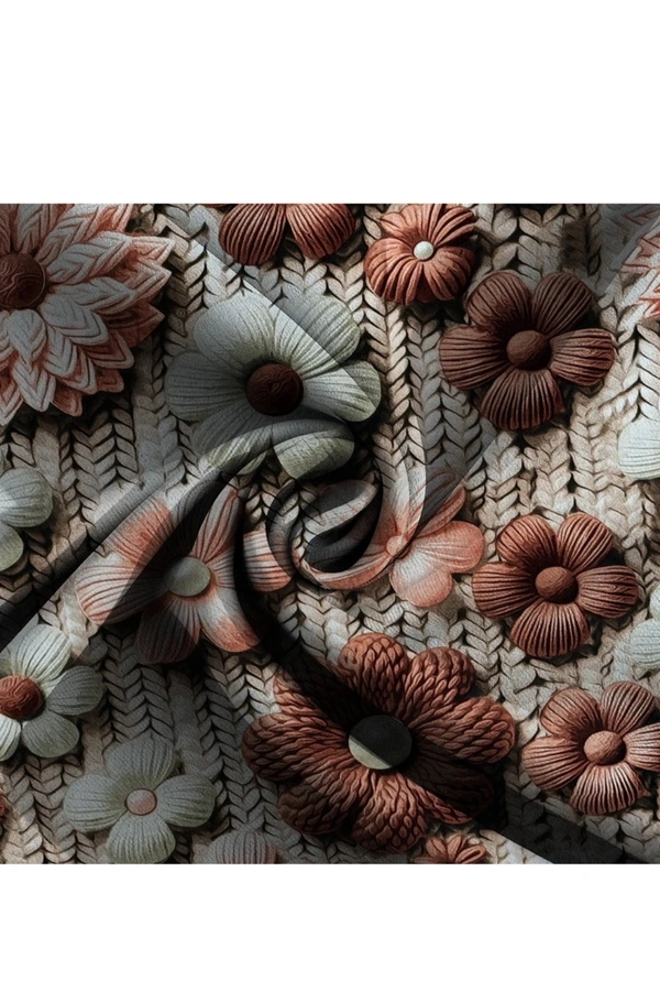 Brown 7D Cotton Feel Super Soft Fabric King Size bedsheet 7D Print Bedsheet for Double Bed with 2 Pillow Covers.