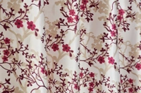 Panipat Textile Hub Polyester Eyelet Wine Designer Print curtains Pack of 2 - Long Door (4x9 Feet), Cardinal Pink