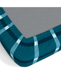 Panipat textile Hub 180 TC Microfiber Super Soft Fitted (Elastic) Double Bedsheet with 2 Pillow cover - Green