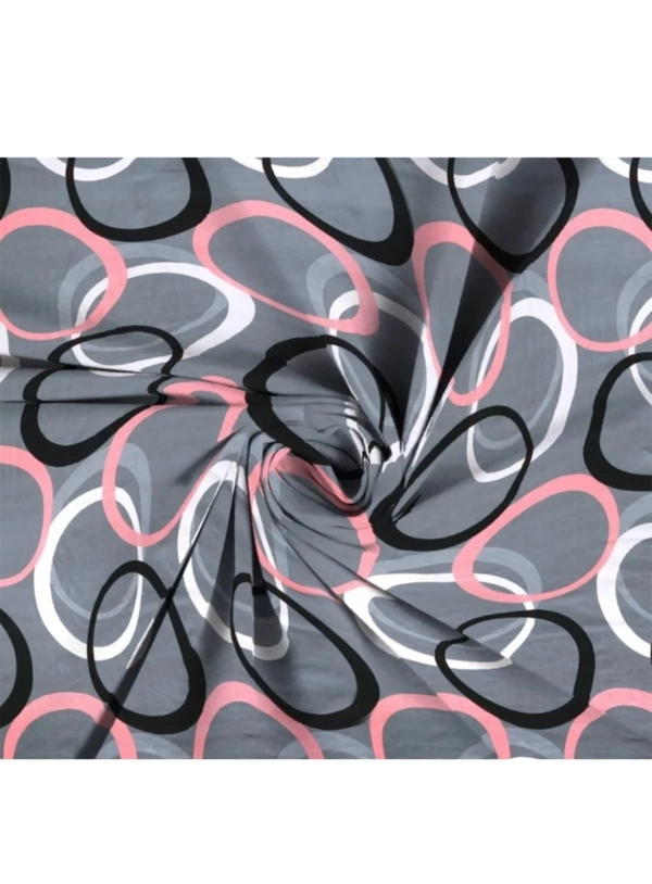 Panipat textile Hub 180 TC Microfiber Super Soft Fitted (Elastic) Double Bedsheet with 2 Pillow cover - Grey