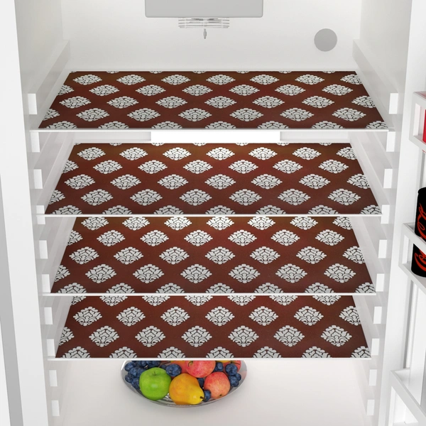 Fabolic  3 Fridge Mat Maroon Damash Print