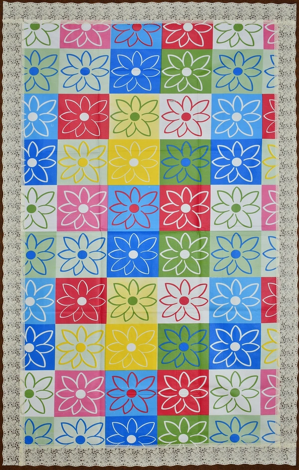 Fabolic 4 Seater PVC Center Table Cover  (Multicolor)