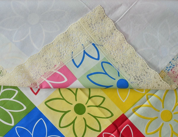 Fabolic 4 Seater PVC Center Table Cover  (Multicolor)