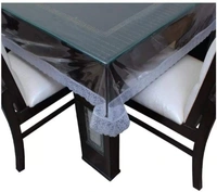 Dining Table Cover 6 Seater PVC Center Transparent Dining Table Cover
