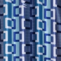 Fabolic polyester Eyelet Blue Suprimo Box Printed Design curtains Pack of 2 - Long Door (4x9 Feet)