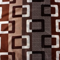 Fabolic polyester Eyelet Brown Suprimo Box Printed Design curtains Pack of 2 - Door (4x7 Feet)