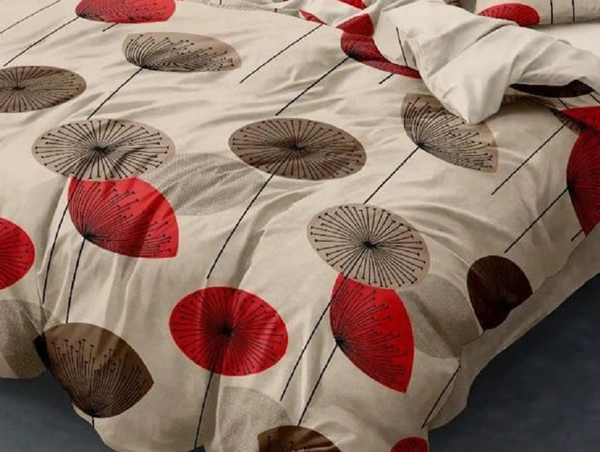 Home Garage 140 TC Microfiber 3D Printed Super Soft Flat Double Bedsheet  With 2 pillow cover - Double Bedsheet