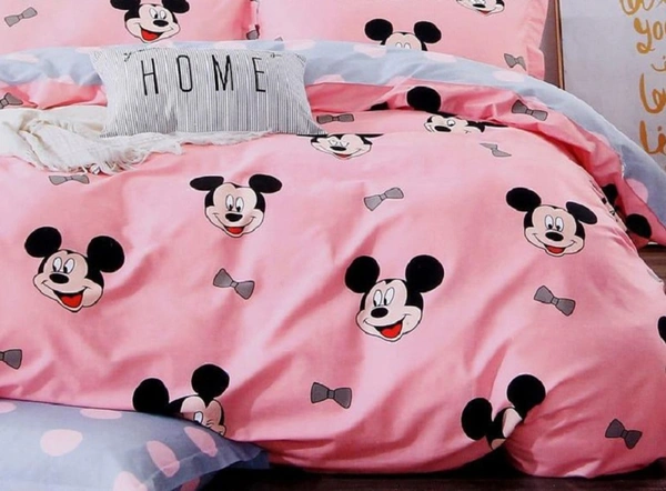 Home Garage 140 TC Microfiber 3D Printed Super Soft Flat Double Bedsheet  With 2 pillow cover - Double Bedsheet