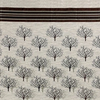 Home Garage Polyester Eyelet Brown Jute jacquard curtains Pack of 2 - Long Door (4x9 Feet)