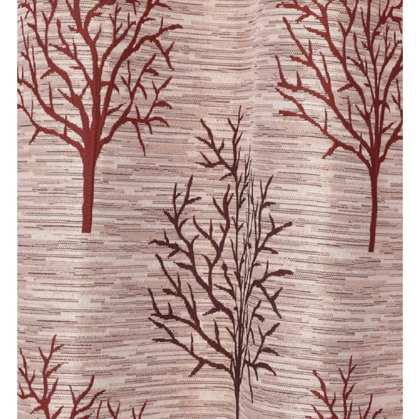 Home Garage Polyester Eyelet Maroon Jute jacquard curtains Pack of 2 - Window (4x5 Feet)