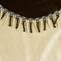 Home Garage Polyester Eyelet Valence Design Cream Solid Curtains Pack of 2 - Window (4x5 Feet)