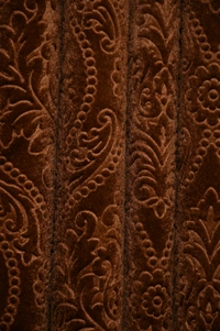 Home Garage Velvet Eyelet Brown Blackout High Quality Punch Print curtains Pack of 2 - Window (4x5 Feet)