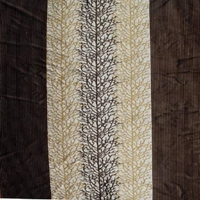 Loof Klapper Polyester Eyelet Brown Printed Design curtains Pack of 2 - Window (4x5 Feet)