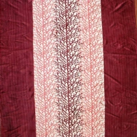 Loof Klapper Polyester Eyelet Maroon Printed Design curtains Pack of 2 - Window (4x5 Feet)