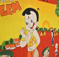 Painpat Textile Hub 140 TC Microfiber Cartoon Double  Flat Bedsheet  with 2 pillow cover - Double Bedsheet