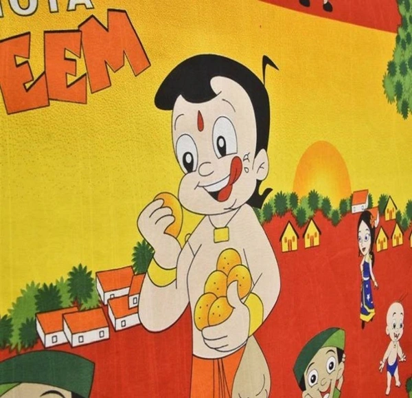 Painpat Textile Hub 140 TC Microfiber Cartoon Double  Flat Bedsheet  with 2 pillow cover - Double Bedsheet