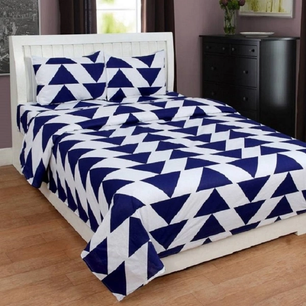 Painpat Textile Hub 140 TC Microfiber Double  Flat Bedsheet  with 2 pillow cover - Double Bedsheet