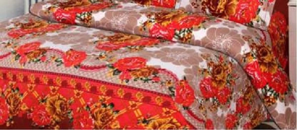 Painpat Textile Hub 140 TC Microfiber Double  Flat Bedsheet  with 2 pillow cover - Double Bedsheet