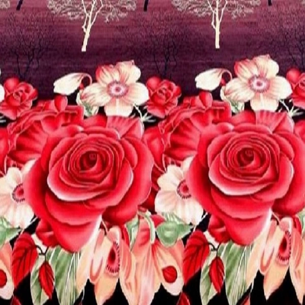 Painpat Textile Hub 140 TC Microfiber Double Floral Flat Bedsheet  with 2 pillow cover - Double Bedsheet