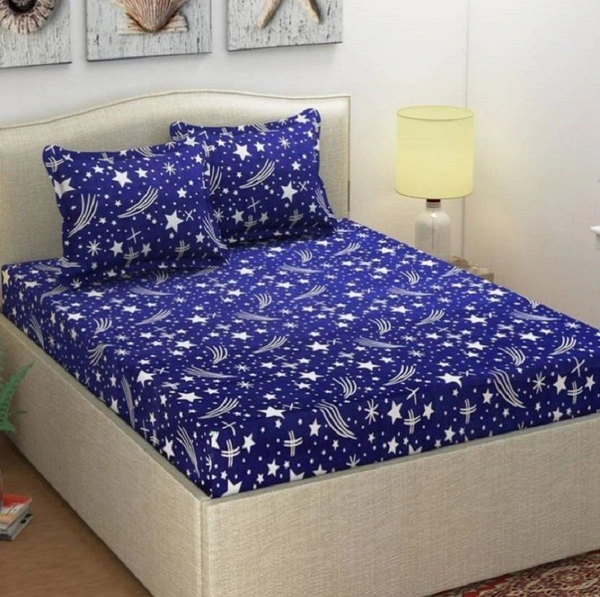 Painpat Textile Hub 140 TC Microfiber Double Floral Flat Bedsheet  with 2 pillow cover - Double Bedsheet