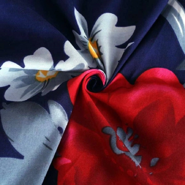 Painpat Textile Hub 140 TC Microfiber Double Red Check Flat Bedsheet  with 2 pillow cover - Double Bedsheet