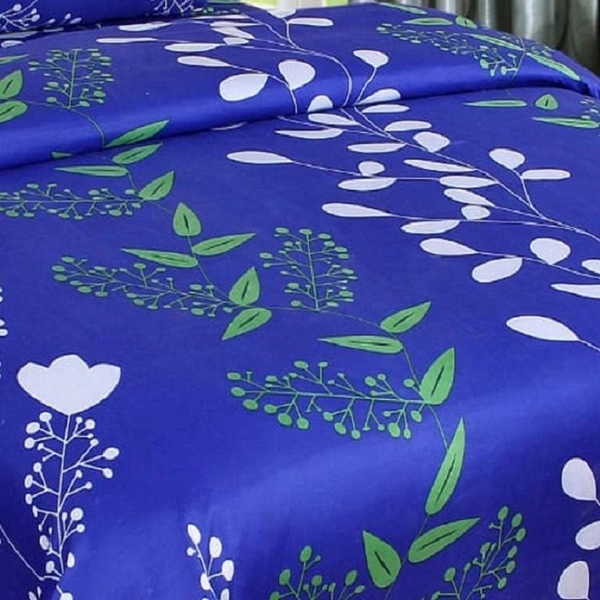 Painpat Textile Hub 140 TC Microfiber Floral Double  Flat Bedsheet  with 2 pillow cover - Double Bedsheet