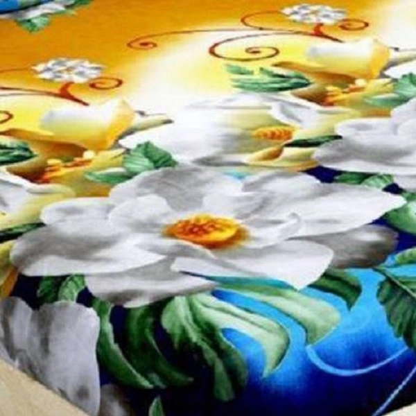 Painpat Textile Hub 140 TC Microfiber Floral Double  Flat Bedsheet  with 2 pillow cover - Double Bedsheet