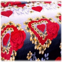 Painpat Textile Hub 140 TC Microfiber Heart Shape Double  Flat Bedsheet  with 2 pillow cover - Double Bedsheet