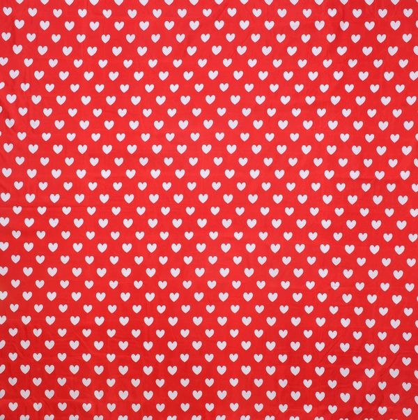 Painpat Textile Hub 140 TC Microfiber Heart Shape  Double  Flat Bedsheet  with 2 pillow cover - Double Bedsheet