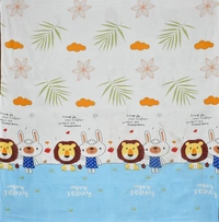 Panipat Textile Hub 140 TC Microfiber 3D Lion Printed Flat Double Bedsheet  With 2 pillow cover - Double Bedsheet