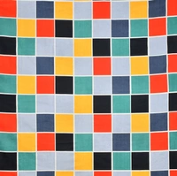 Panipat Textile Hub 140 TC Microfiber 3D Multi Box Printed Flat Double Bedsheet  With 2 pillow cover - Single Bedsheet