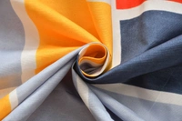 Panipat Textile Hub 140 TC Microfiber 3D Multi Box Printed Flat Double Bedsheet  With 2 pillow cover - Single Bedsheet