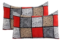 Panipat Textile Hub 140 TC Microfiber 3D Printed Flat Double Bedsheet  With 2 pillow cover - Double Bedsheet