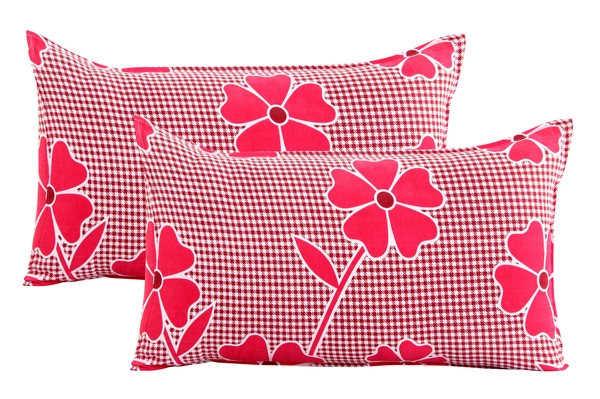 Panipat Textile Hub 140 TC Microfiber 3D Printed Flat Double Bedsheet  With 2 pillow cover - Double Bedsheet