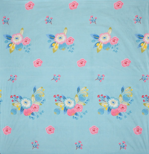 Panipat Textile Hub 140 TC Microfiber 3D Printed Flat Double Bedsheet  With 2 pillow cover - Double Bedsheet