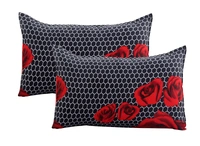 Panipat Textile Hub 140 TC Microfiber 3D Printed Flat Double Bedsheet  With 2 pillow cover - Double Bedsheet