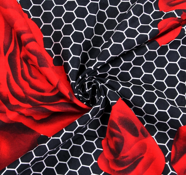 Panipat Textile Hub 140 TC Microfiber 3D Printed Flat Double Bedsheet  With 2 pillow cover - Double Bedsheet