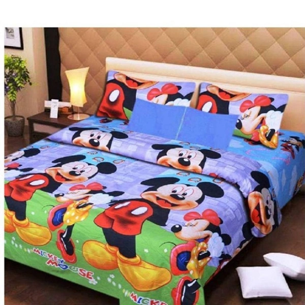 Panipat Textile Hub 140 TC Microfiber Double Floral Flat Bedsheet  (Pack of 1) - Double Bedsheet