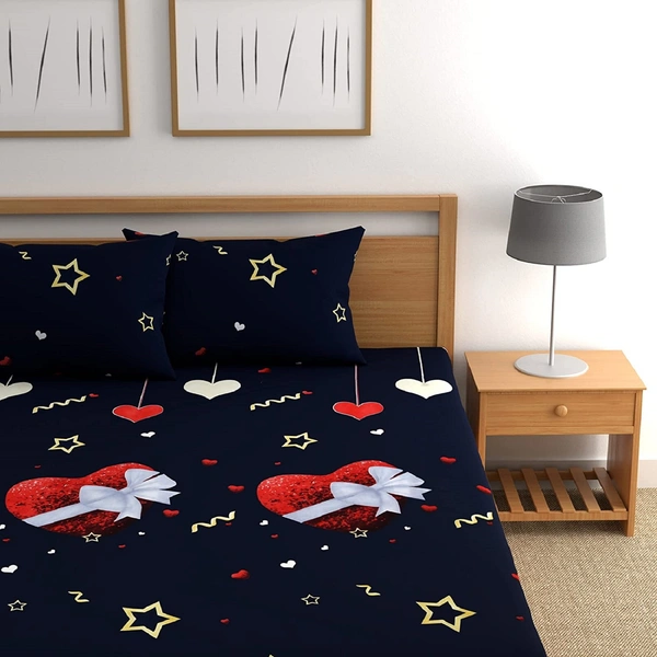 Panipat Textile Hub 140 TC Microfiber Double Floral Flat Bedsheet  (Pack of 1) - Double Bedsheet