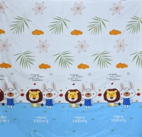 Panipat Textile Hub 140 TC Microfiber  Lion Printed Flat Double Bedsheet  With 2 pillow cover - Double Bedsheet