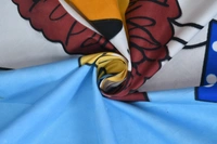 Panipat Textile Hub 140 TC Microfiber  Lion Printed Flat Double Bedsheet  With 2 pillow cover - Double Bedsheet