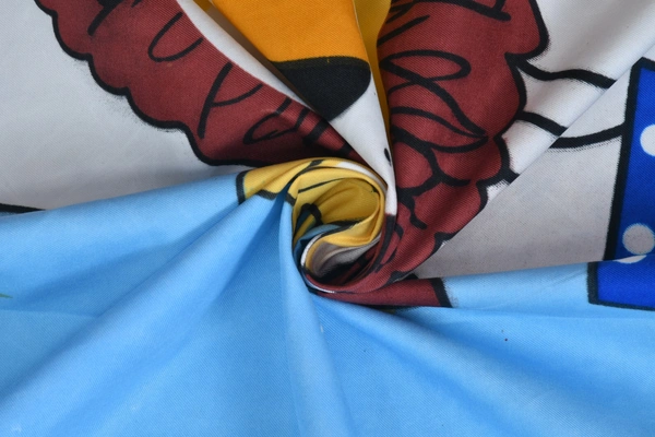 Panipat Textile Hub 140 TC Microfiber  Lion Printed Flat Double Bedsheet  With 2 pillow cover - Double Bedsheet