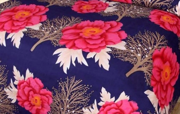 Panipat Textile Hub 140 TC Microfiber Single Floral Flat Bedsheet with 1 pillow cover - Single Bedsheet