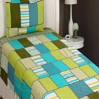 Panipat Textile Hub 140 TC Microfiber Single Floral Flat Bedsheet with 1 pillow cover - Single Bedsheet