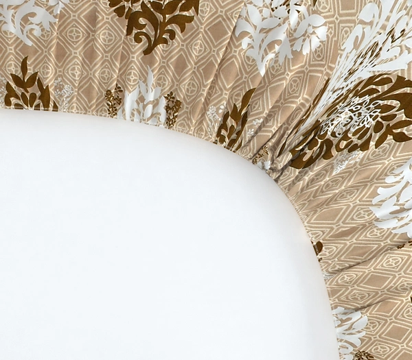 Panipat textile Hub 180 TC Microfiber Super Soft Fitted (Elastic) Double Bedsheet with 2 Pillow cover