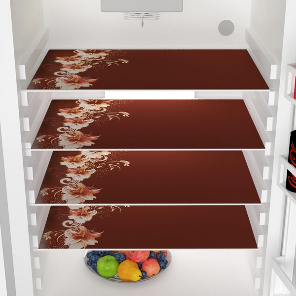 Panipat Textile Hub  4 Fridge Mat Brown Print