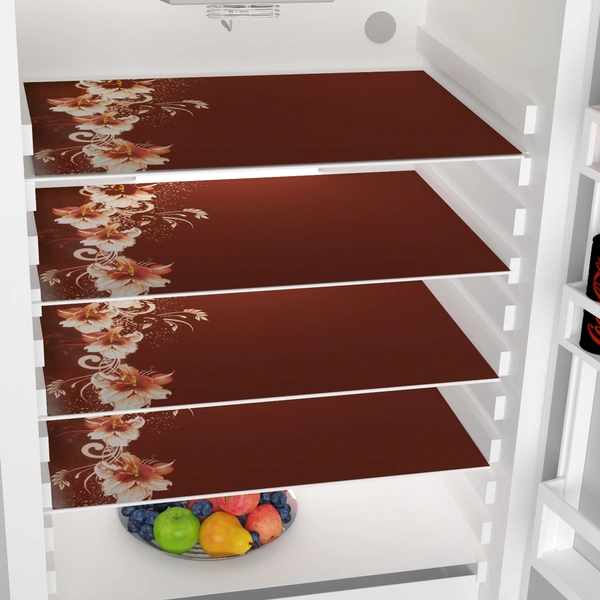 Panipat Textile Hub  4 Fridge Mat Brown Print